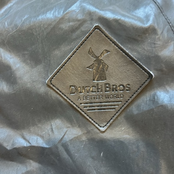 ✌️Dutch Bros Black Reflective Hooded Rain Jacket X-SMALL DB 1992 RARE - Picture 3 of 15